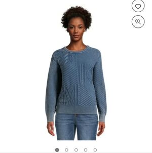 💋5/20 Time and Tru Women’s Bubble Stitch Pullover Sweater medium